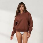365 oversized hoodie vrouwen chocolade Lounge kleding 008ZJ868 - Image 3