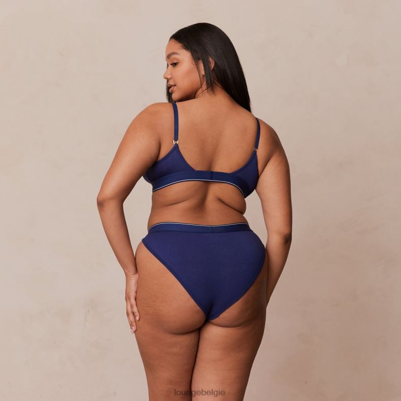 bamboe minimale driehoekige bh & string/slip set vrouwen marine Lounge ondergoed 008ZJ217 - Image 12