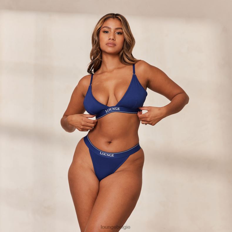 bamboe minimale driehoekige bh & string/slip set vrouwen marine Lounge ondergoed 008ZJ217 - Image 13