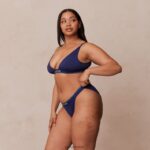 bamboe minimale driehoekige bh & string/slip set vrouwen marine Lounge ondergoed 008ZJ217 - Image 16