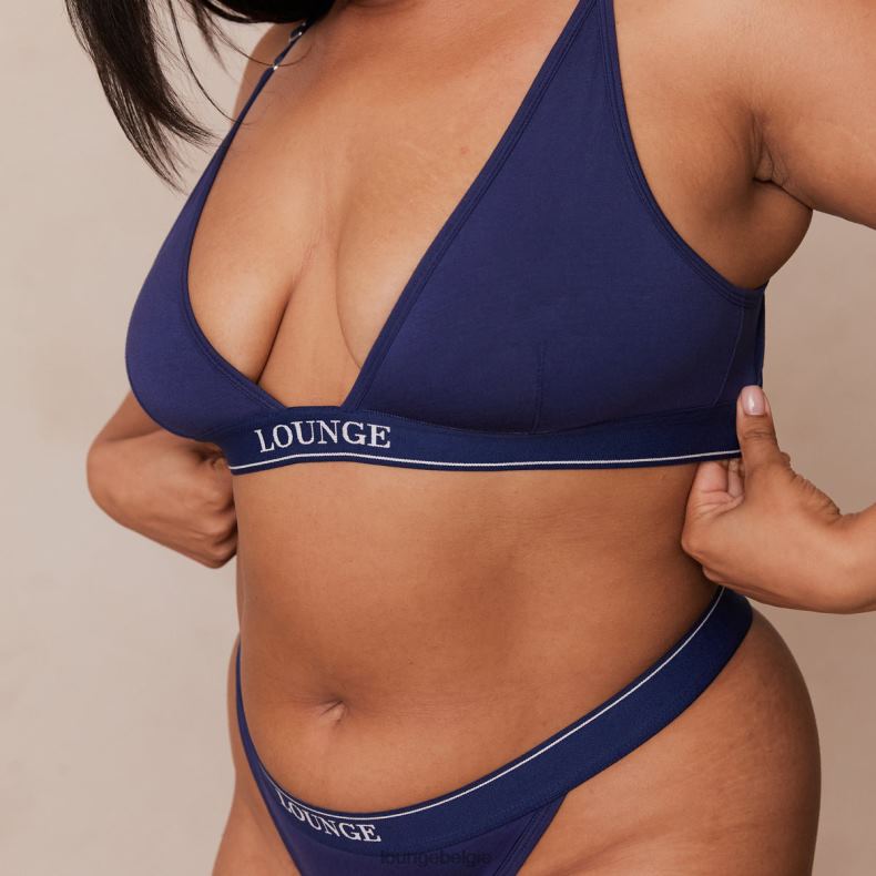 bamboe minimale driehoekige bh & string/slip set vrouwen marine Lounge ondergoed 008ZJ217 - Image 24