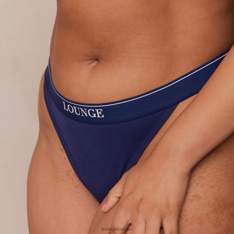 bamboe minimale driehoekige bh & string/slip set vrouwen marine Lounge ondergoed 008ZJ217 - Image 4