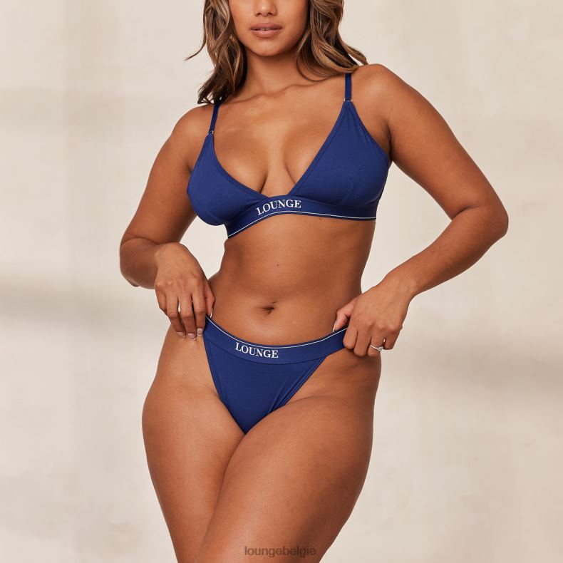 bamboe minimale driehoekige bh & string/slip set vrouwen marine Lounge ondergoed 008ZJ217 - Image 7