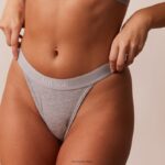 bamboe minimale driehoekige string vrouwen grijs Lounge ondergoed 008ZJ408 - Image 3