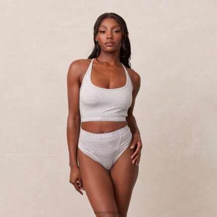 Basisset bralette en string/slip van bamboe vrouwen grijs Lounge ondergoed 008ZJ219