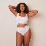 Basisset bralette en string/slip van bamboe vrouwen wit Lounge ondergoed 008ZJ221 - Image 11