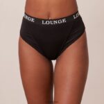 basisslip van bamboe vrouwen zwart Lounge ondergoed 008ZJ388