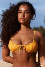 bikinitopje met bloemenmotief vrouwen geel Lounge badkleding 008ZJ968 - Image 2