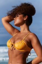 bikinitopje met bloemenmotief vrouwen geel Lounge badkleding 008ZJ968 - Image 6