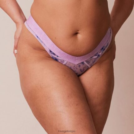 Bloemen mesh string vrouwen lila Lounge ondergoed 008ZJ294