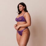 Blossom balconnet bh en string set vrouwen paars Lounge ondergoed 008ZJ12 - Image 3