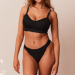 blote bh en string set vrouwen zwart Lounge ondergoed 008ZJ175