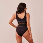 bralette en slipje setje vrouwen zwart Lounge ondergoed 008ZJ232 - Image 2