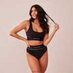 bralette en slipje setje vrouwen zwart Lounge ondergoed 008ZJ232