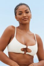 Cali getextureerde bikinitop vrouwen room Lounge badkleding 008ZJ984