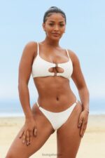 Cali getextureerde bikinitop vrouwen room Lounge badkleding 008ZJ984 - Image 4