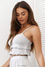 Cami-pyjamatopje met ruches vrouwen vorst Lounge kleding 008ZJ920 - Image 7