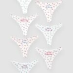 dagen van de week string (7-pack) vrouwen afdrukken Lounge ondergoed 008ZJ701