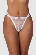 ditsy geborduurde slipje vrouwen wit Lounge ondergoed 008ZJ282