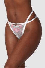 ditsy geborduurde slipje vrouwen wit Lounge ondergoed 008ZJ282 - Image 6