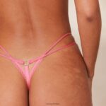 doorschijnende bloemenstring vrouwen roze Lounge ondergoed 008ZJ262 - Image 3