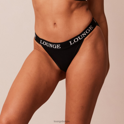 driehoekige slip van bamboe vrouwen helemaal zwart Lounge ondergoed 008ZJ425