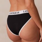 driehoekige slip van bamboe vrouwen zwart Lounge ondergoed 008ZJ429 - Image 3