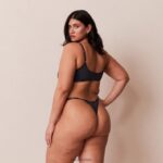 essentiële bralette en string/slip set vrouwen blauwe houtskool Lounge ondergoed 008ZJ179 - Image 2