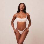essentiële bralette en string/slip set vrouwen roze roze Lounge ondergoed 008ZJ182 - Image 5