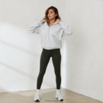 essentiële oversized trui met kwartrits vrouwen vorst melange Lounge kleding 008ZJ887 - Image 6