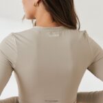 essentiële top met lange mouwen en ritssluiting vrouwen haver Lounge kleding 008ZJ862 - Image 4