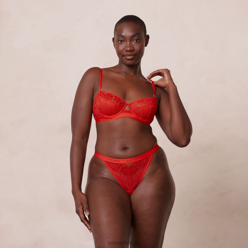 flair balconette bh & string/slip set vrouwen rood Lounge ondergoed 008ZJ113 - Image 10