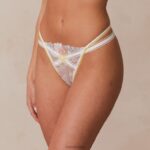 fleur g-string vrouwen wit en geel Lounge ondergoed 008ZJ259 - Image 4