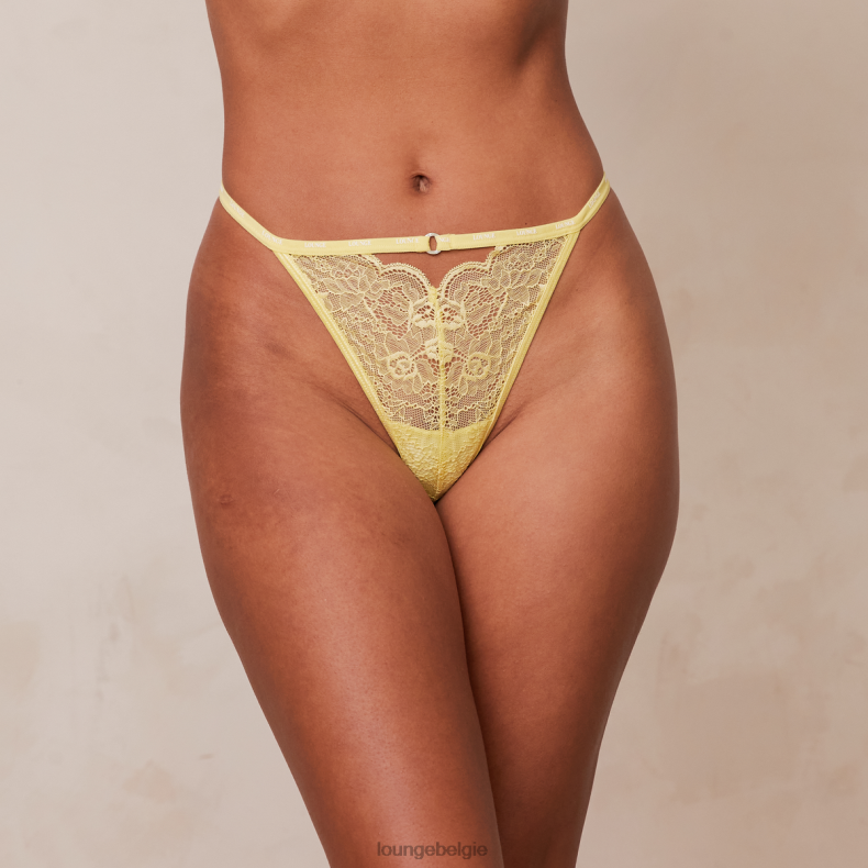G-string met opengewerkte kanten bandjes met kijkgaatje vrouwen citroen Lounge ondergoed 008ZJ732 - Image 1