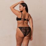 gecharmeerde balconette bh & string/slip set vrouwen zwart Lounge ondergoed 008ZJ16 - Image 12