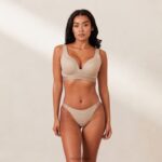 geribbelde mindful bh & string/slip set vrouwen nerts Lounge ondergoed 008ZJ168 - Image 11