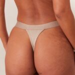 geribbelde mindful string vrouwen nerts Lounge ondergoed 008ZJ453 - Image 3