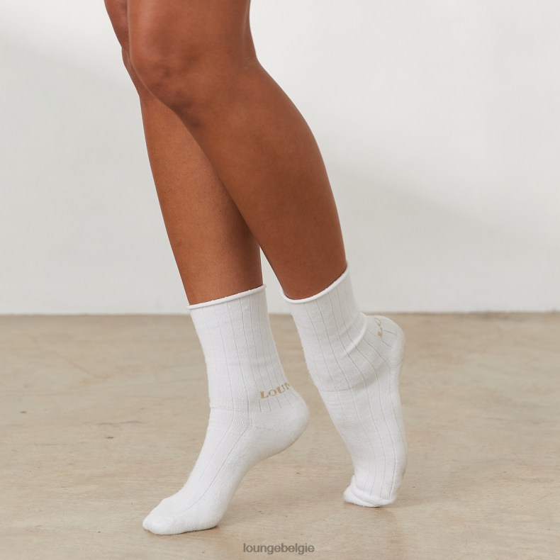 geribbelde sokken x jess hunt (3-pack) vrouwen gebroken wit Lounge kleding 008ZJ798 - Image 4