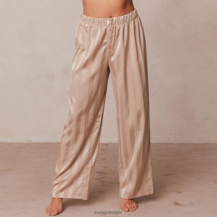 gestreepte satijnen pyjamabroek vrouwen nerts Lounge kleding 008ZJ933