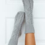 gezellige gebreide sokken vrouwen grijs Lounge kleding 008ZJ935
