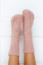 gezellige gebreide sokken vrouwen roze Lounge kleding 008ZJ938