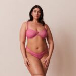 Grace bh en string set vrouwen felroze Lounge ondergoed 008ZJ58