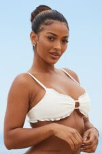 Hawaiiaanse getextureerde bikinitop vrouwen room Lounge badkleding 008ZJ992 - Image 3