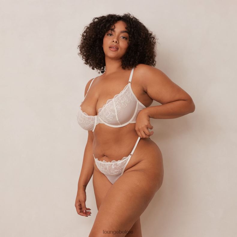 illustratie balconette bh & string/slip set vrouwen parel Lounge ondergoed 008ZJ20 - Image 7