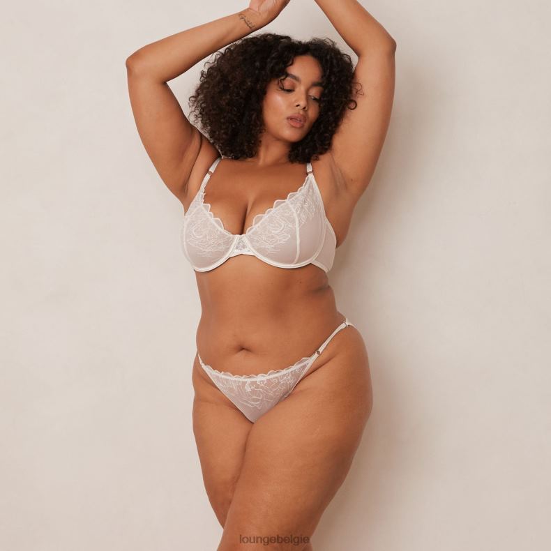 illustratie balconette bh & string/slip set vrouwen parel Lounge ondergoed 008ZJ20 - Image 9