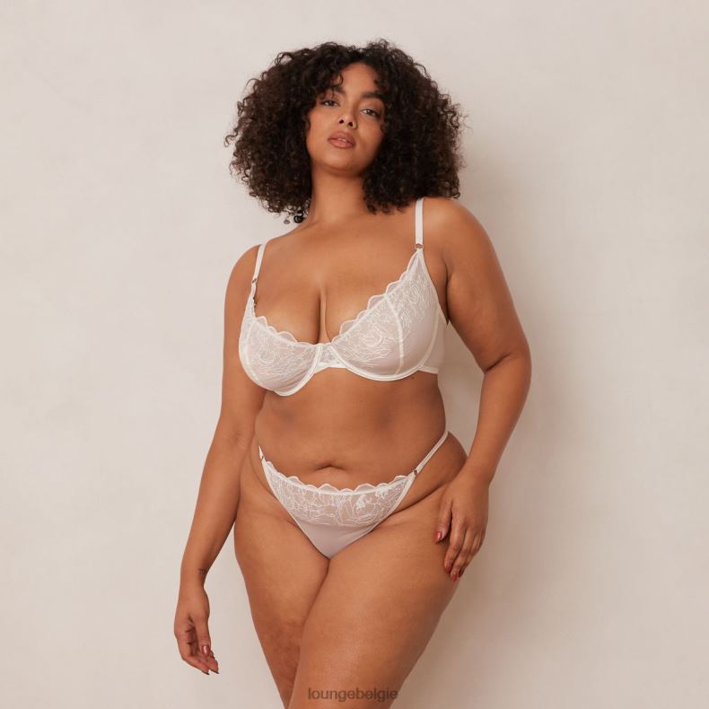 illustratie balconette bh & string/slip set vrouwen parel Lounge ondergoed 008ZJ20 - Image 1