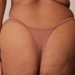 klassieke set met diepuitgesneden T-shirt-bh en string/slip vrouwen mokka Lounge ondergoed 008ZJ121 - Image 3