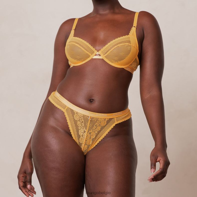 Liberty balconette bh & string/slip set vrouwen mosterd Lounge ondergoed 008ZJ46 - Image 23