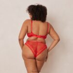 Liberty balconette bh & string/slip set vrouwen rood Lounge ondergoed 008ZJ44 - Image 12