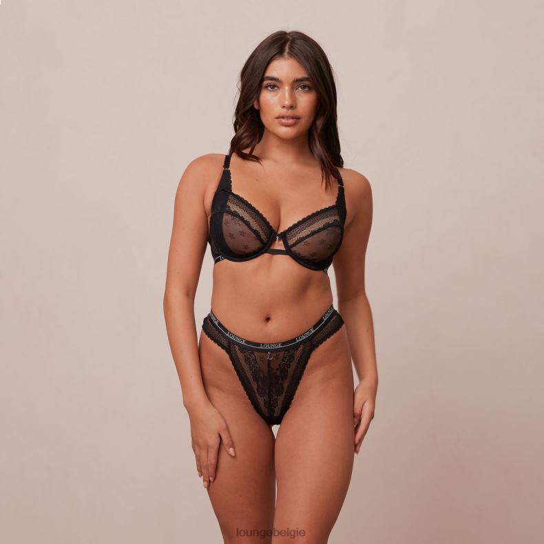 Liberty balconette bh & string/slip set vrouwen zwart Lounge ondergoed 008ZJ24 - Image 1